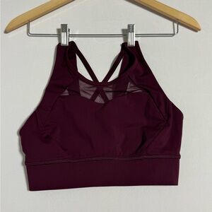 Lululemon Women’s Burgundy Mesh-Accent Sports Bra